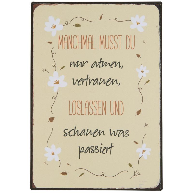 Metal sign H20x14 cm