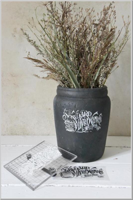 Vintage  Paint Stencil Silver Ware