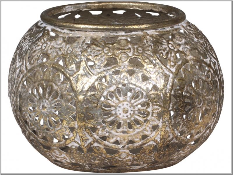 Candleholder Vire Grey Gold