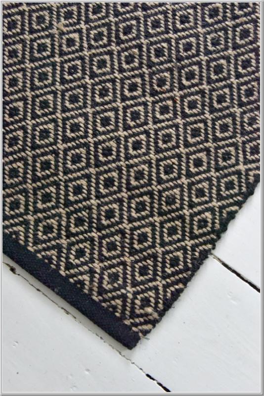 JDL Vintage Teppich Läufer 100% Jute Diamond 60x90cm