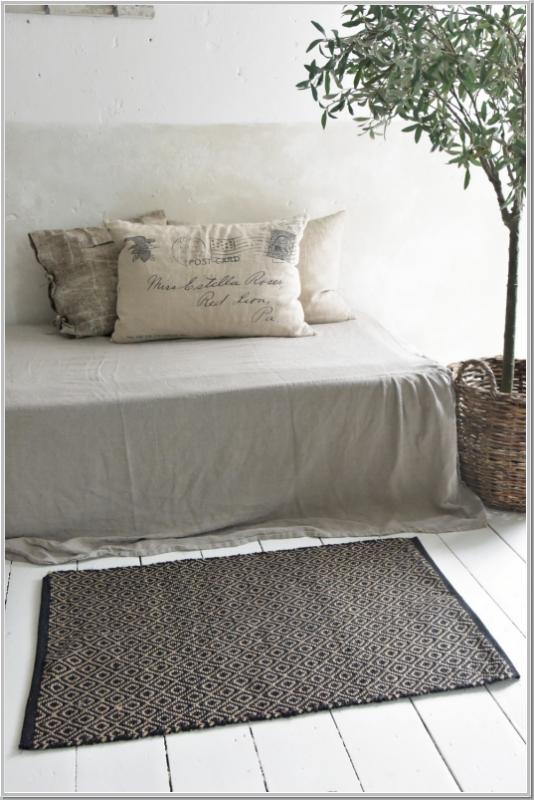 JDL Vintage Teppich Läufer 100% Jute Diamond 60x90cm