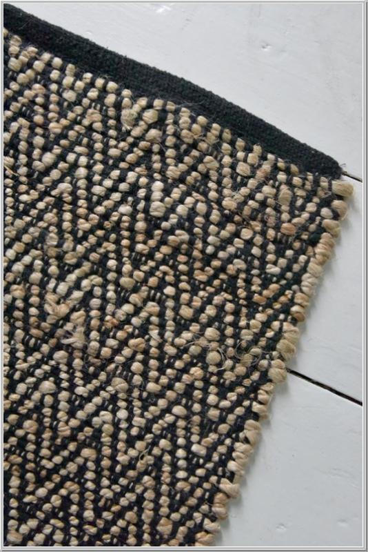 JDL Vintage Teppich Läufer 100% Jute ZigZag 60x90cm