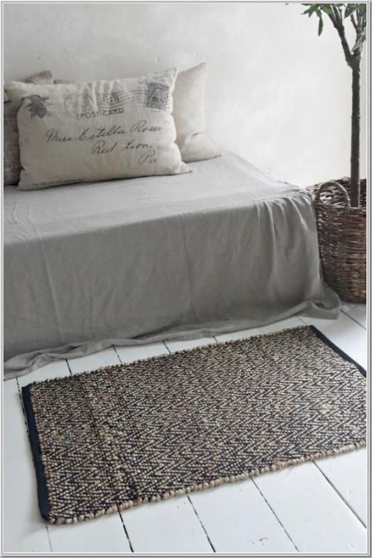 JDL Vintage Teppich Läufer 100% Jute ZigZag 60x90cm