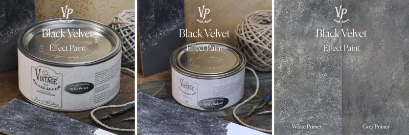 Vintage Paint Struktureffektfarbe Black Velvet 1000ml