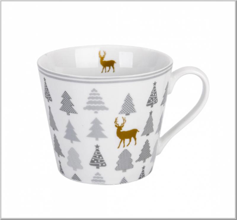 Tasse Cup "Christmas Trees" Becher H9xØ10cm