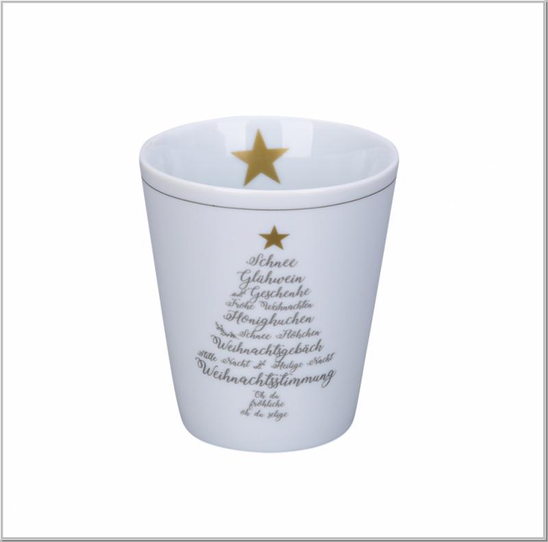 Happy Mug "Christmas Words" Becher H10cm