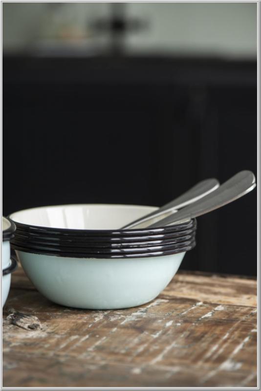 Schale Emaille Hellblau Cream Ø16,5cm