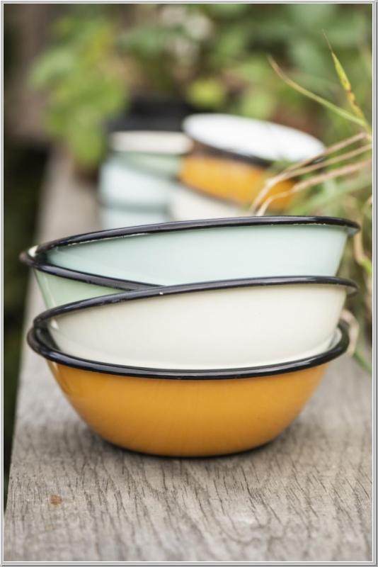 Schale Emaille Hellgrün Cream Ø16,5cm