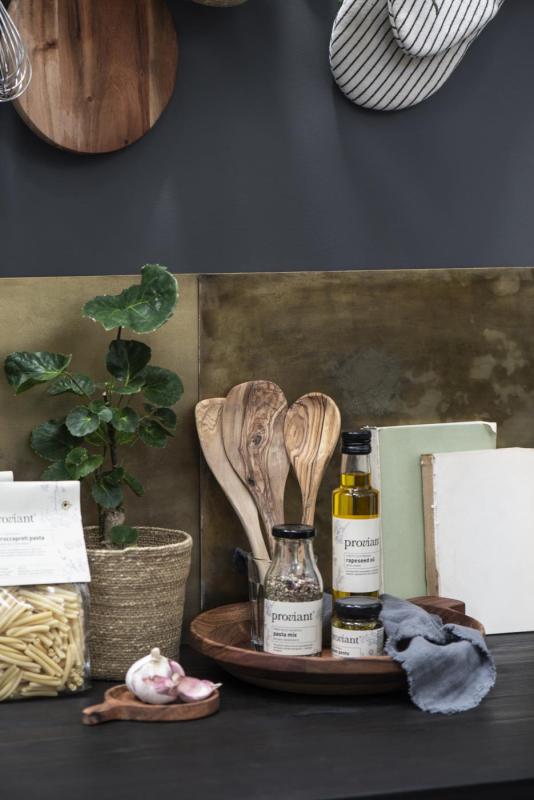 Oiled olive wood cooking spatula