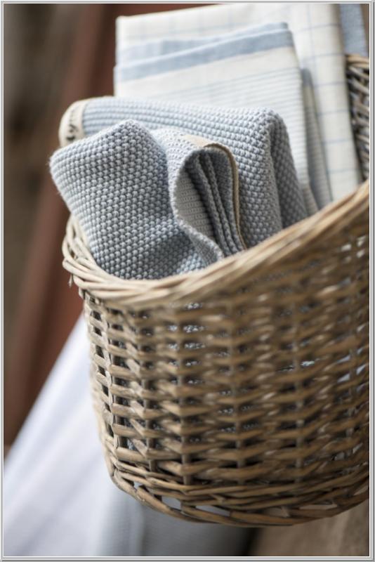 Basket round grey