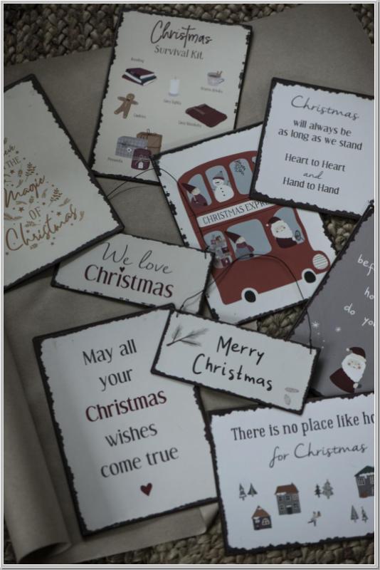 Metallschild "May all your Christmas..." H20cm