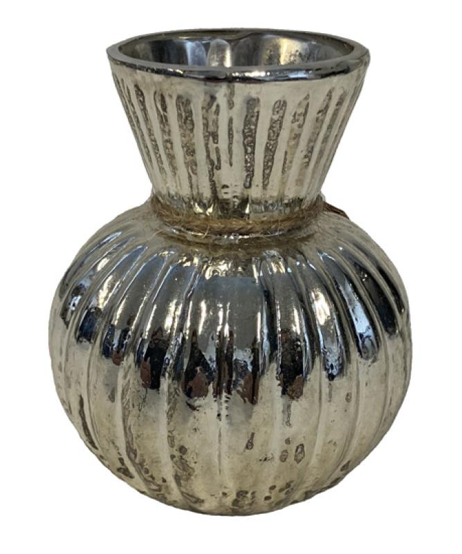 Vase Dekovase Bauernsilber H 11cm